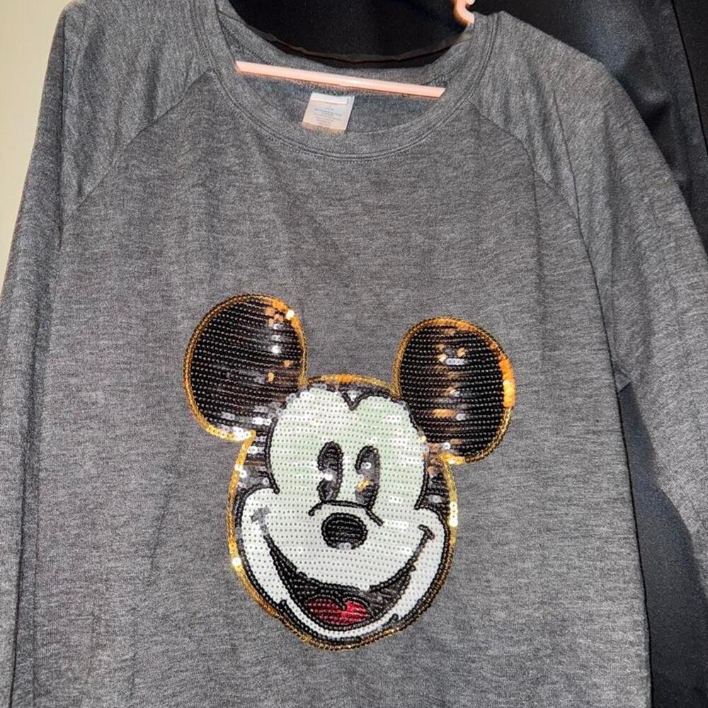 Gray disney mickey mouse sequin